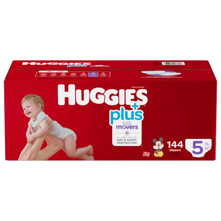 Huggies Little Movers Plus+ Baby Diapers – Size 5
