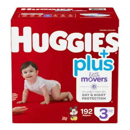 Huggies Little Movers Plus+ Baby Diapers – Size 3