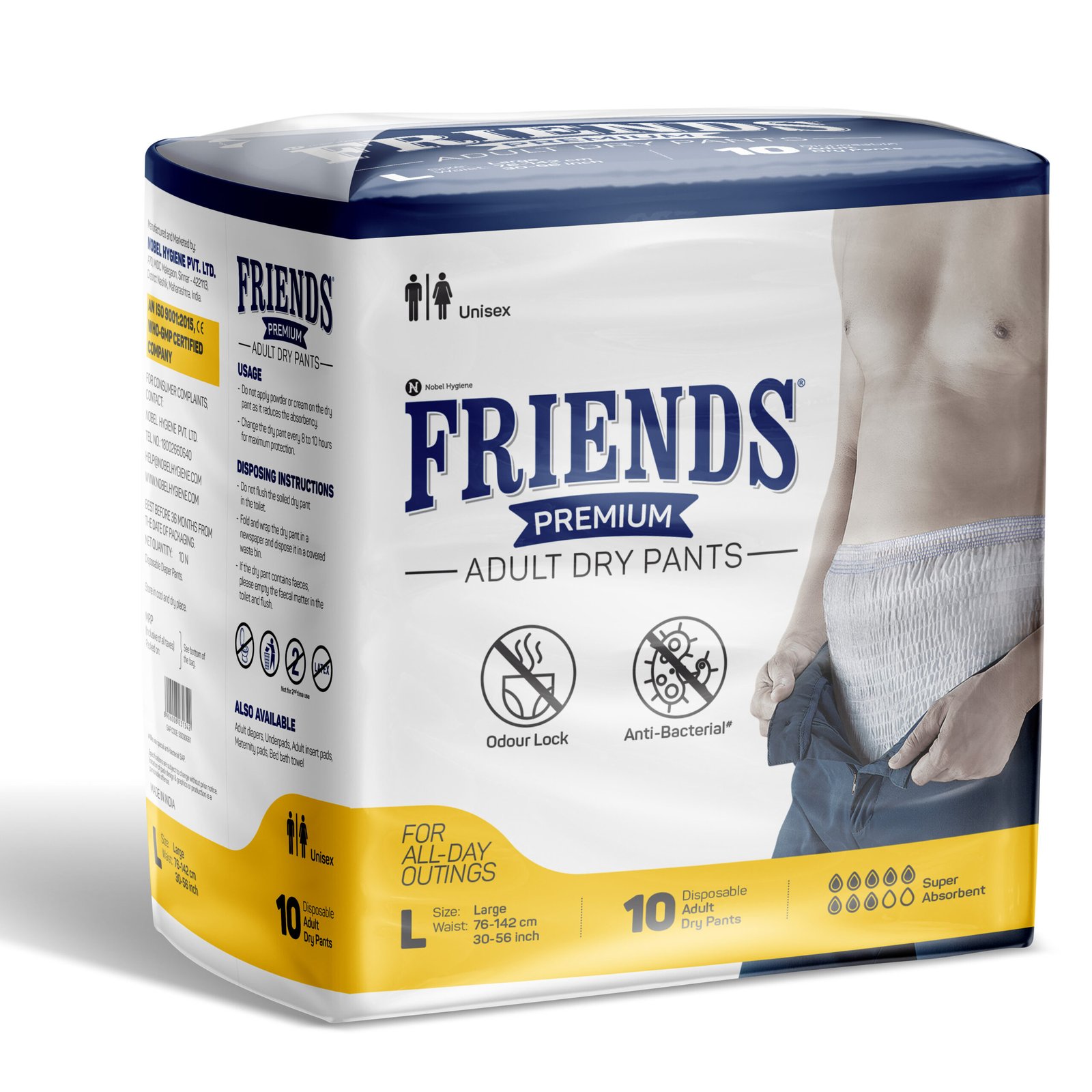 Friends Premium Unisex Adult Pull-Up Diapers - L