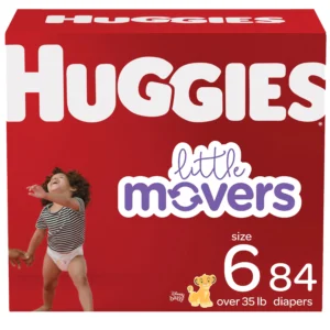 Huggies Little Movers Plus+ Baby Diapers - Size 6 - 84CT