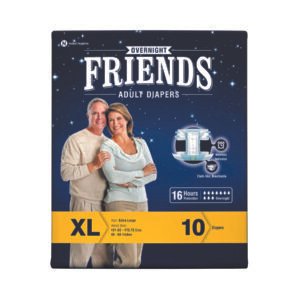 Friends Overnight Unisex Adult Diapers - XL