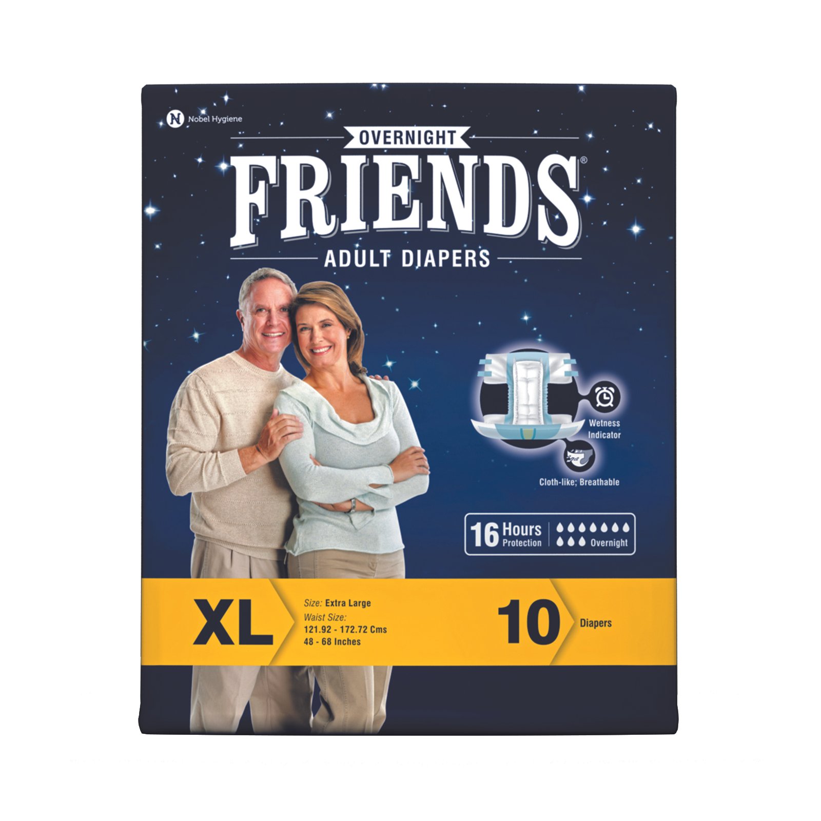 Friends Overnight Unisex Adult Diapers - XL