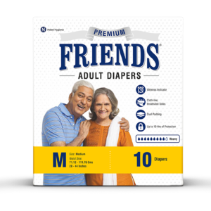 Friends Premium Unisex Adult Diapers - M