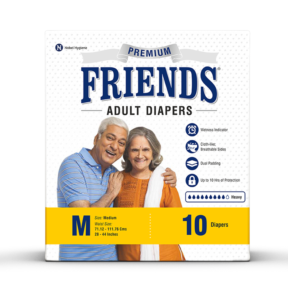 Friends Premium Unisex Adult Diapers – M
