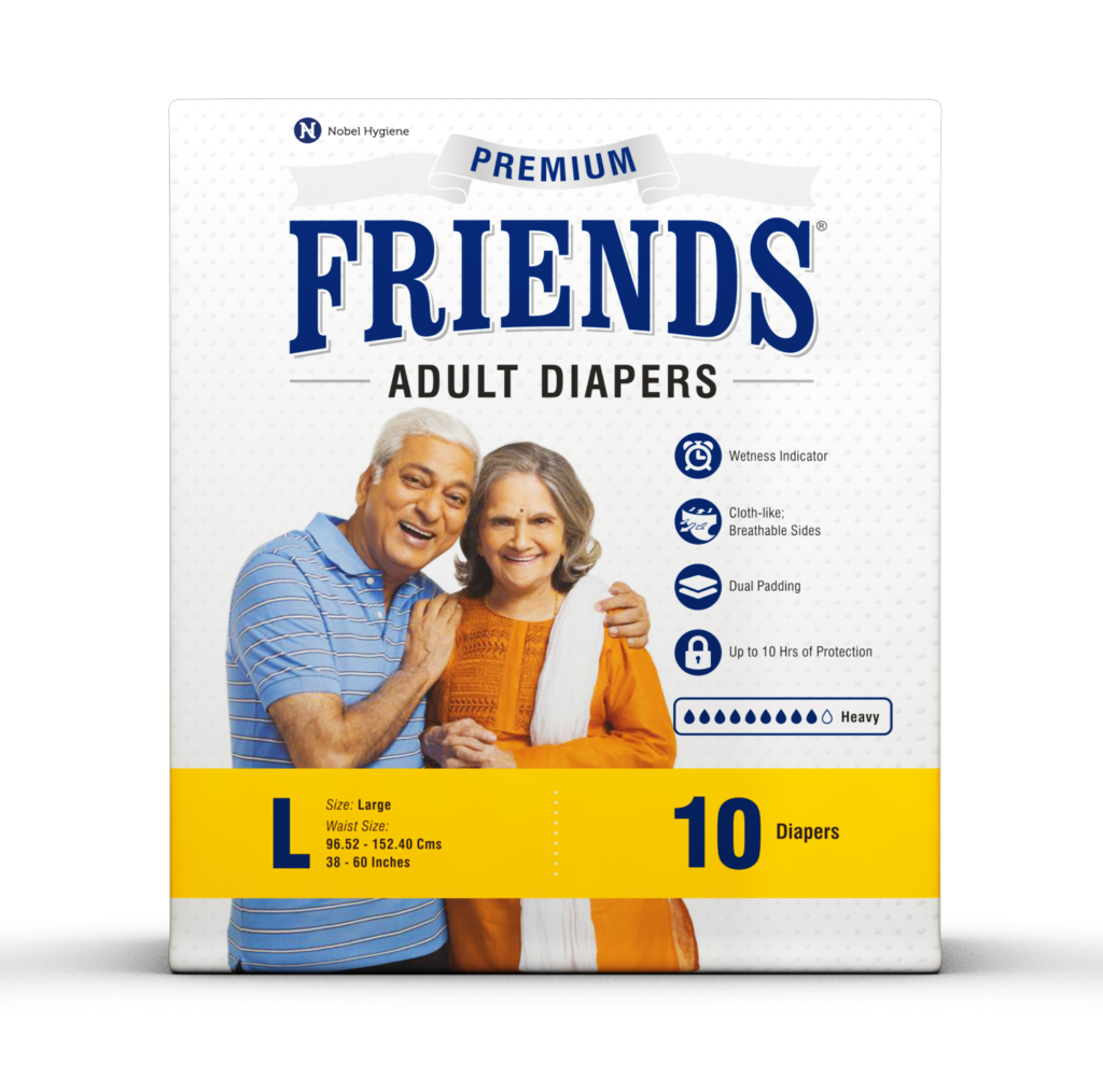 Friends Premium Unisex Adult Diapers – L