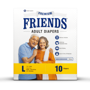 Friends Premium Unisex Adult Diapers - L