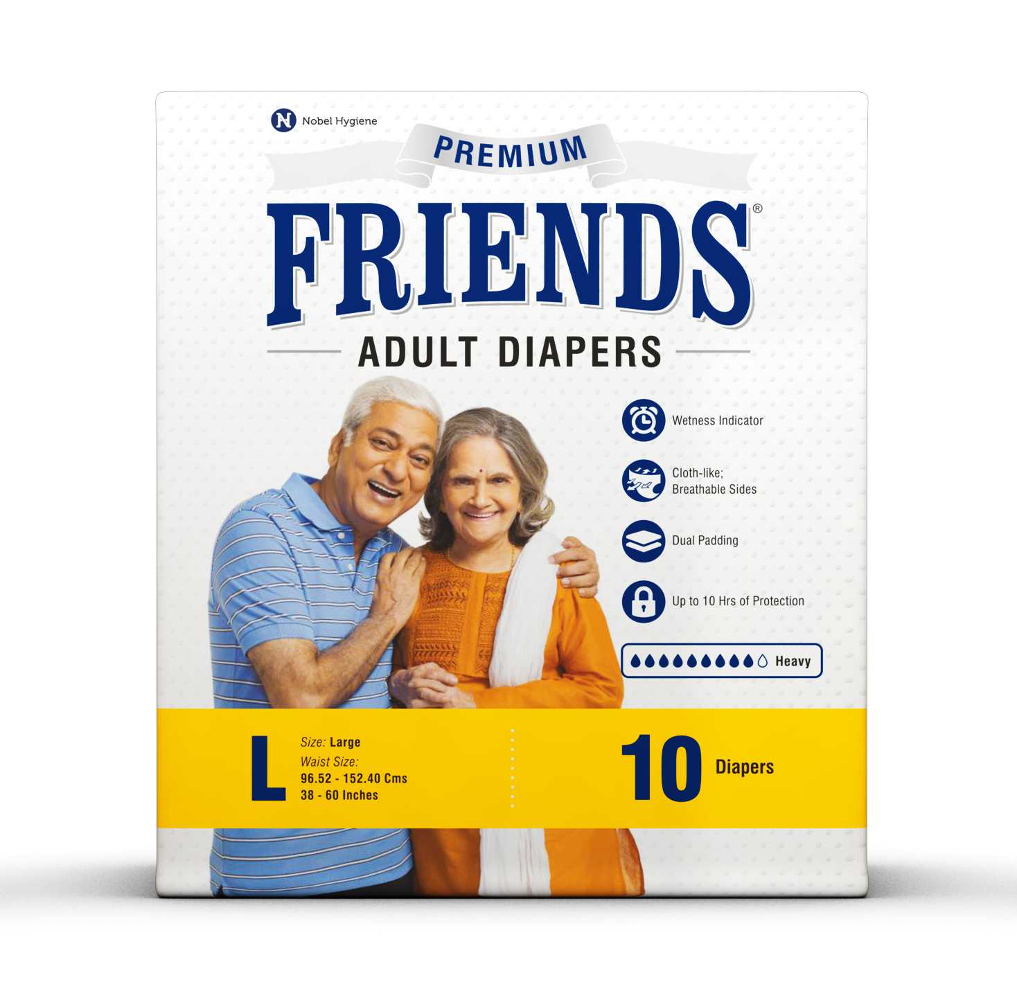 Friends Premium Unisex Adult Diapers - L
