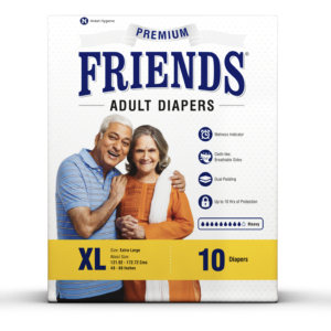Friends Premium Unisex Adult Diapers - XL