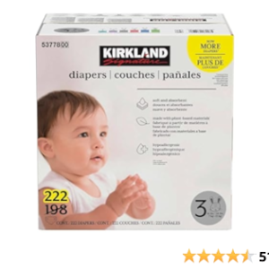 Kirkland Baby Diapers Size 3
