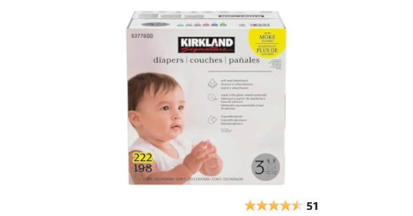 Kirkland Baby Diapers Size 3