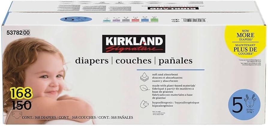 Kirkland Baby Diapers Size 5