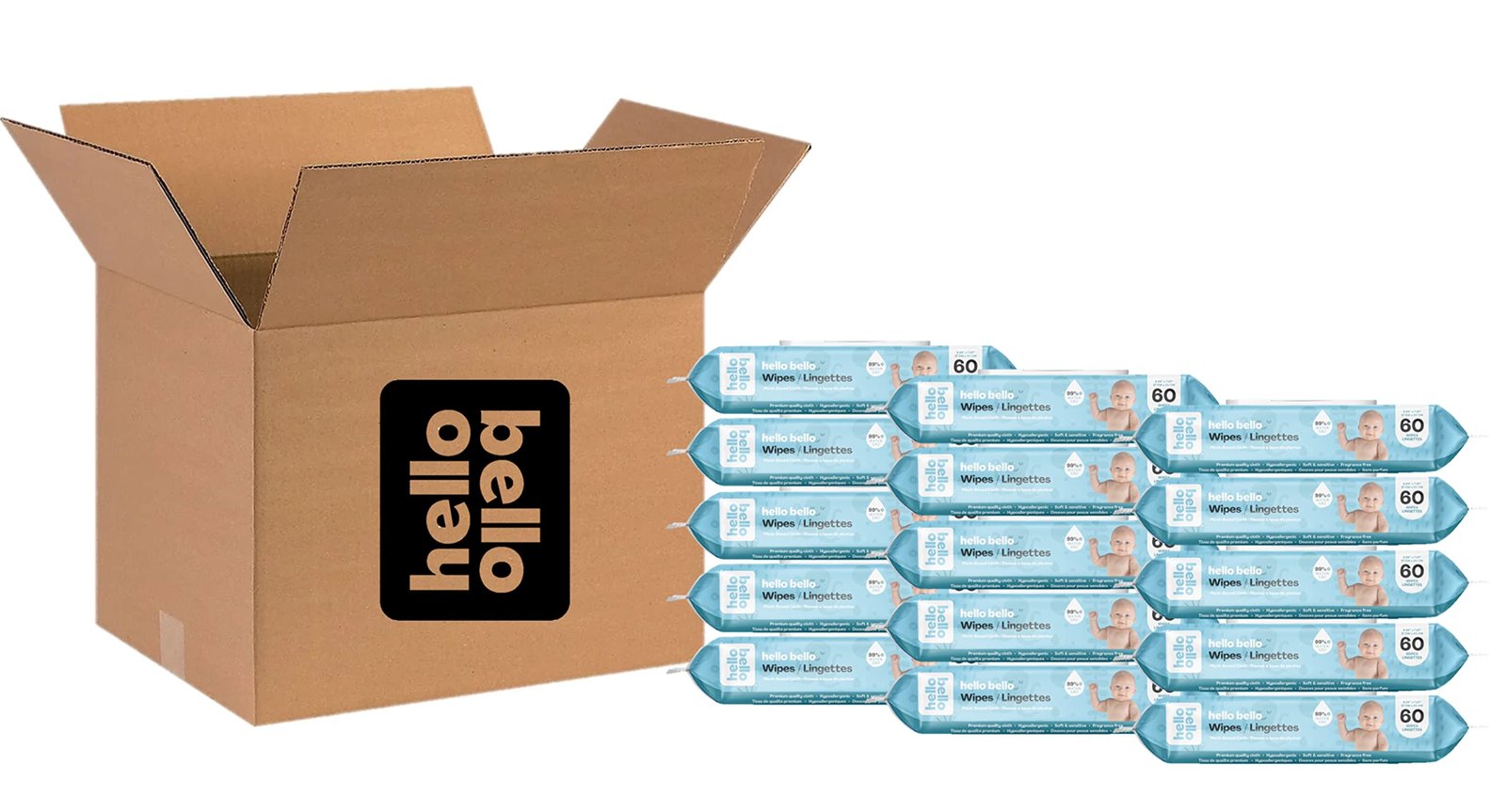 Hello Bello Baby Wipes - 900 CT - Image 2