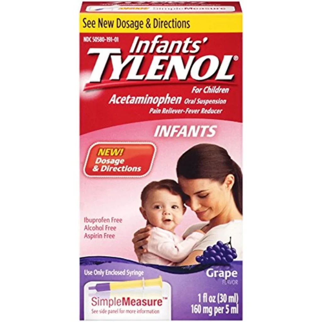 Infants Tylenol 0-23 Months 2X24ML/80G Grape Raisin