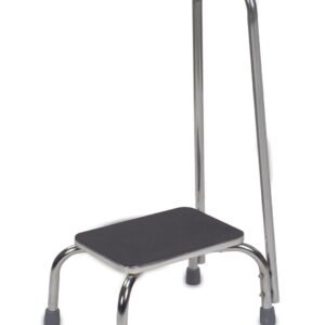 Chrome Stepstool with Handrail