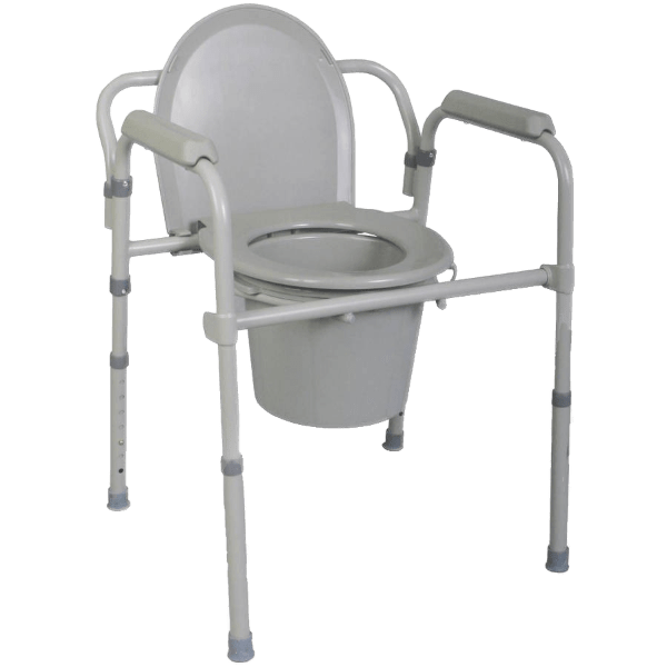 Medline Aluminum 3-in-1 Folding Commode