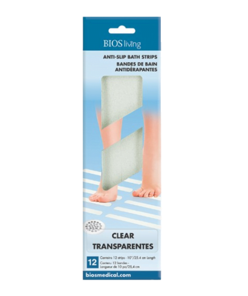 BIOS Living Self Adhesive Anti-Slip Strips (White-12 Pack)