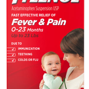 Infants Tylenol 0-23 Months (Fever & Pain) 24ML/80G Cherry
