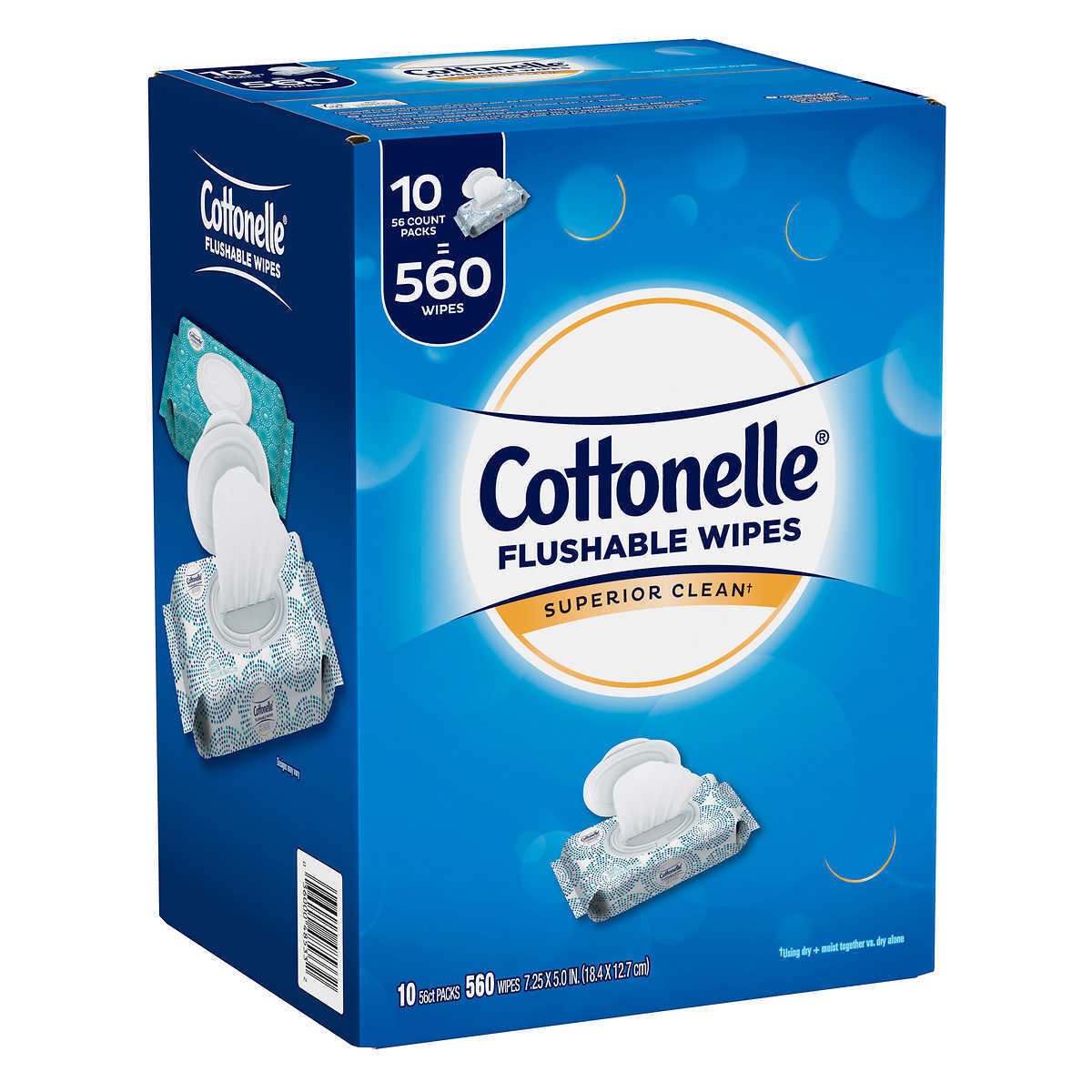 Cottenelle Flushable Wipes - 560 CT
