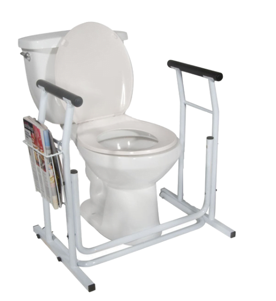 North American Health & Wellness Toilet Safety Support with Built-In Magazine Rack