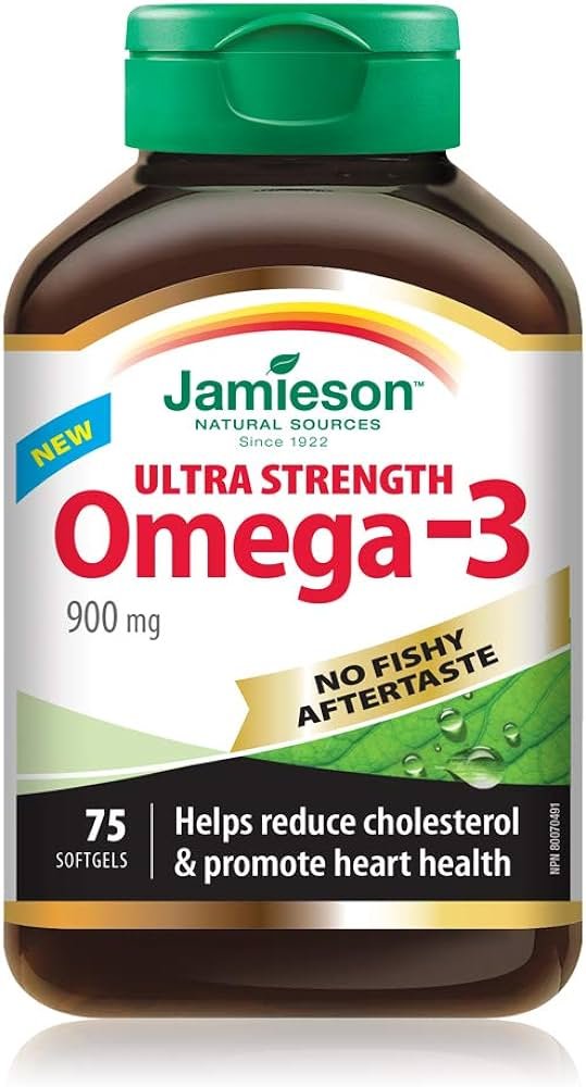 Jamieson Ultra Strength OMEGA-3 900MG (No Fishy Taste)