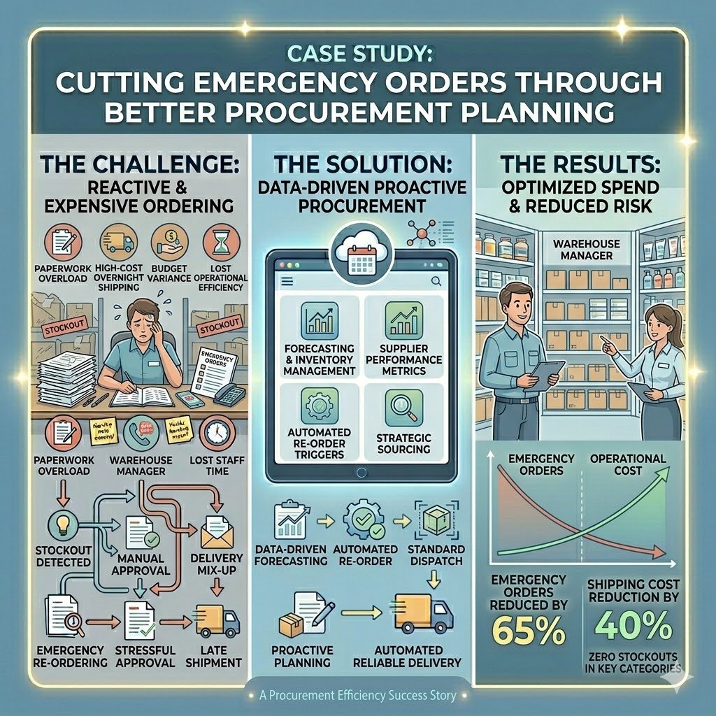 Case Study: Cutting Emergency Orders Through Better Procurement Planning